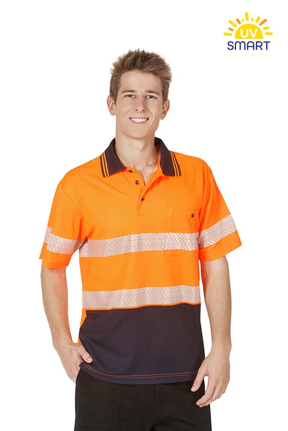 Segment Taped cotton back polo,S/S