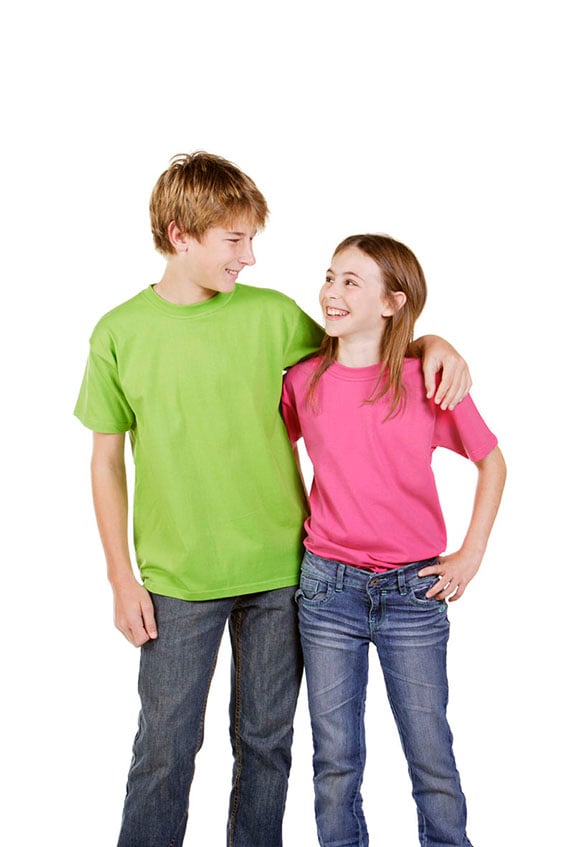 Premium Pre-shrunk Cotton T-shirt, Children/Infants (White)
