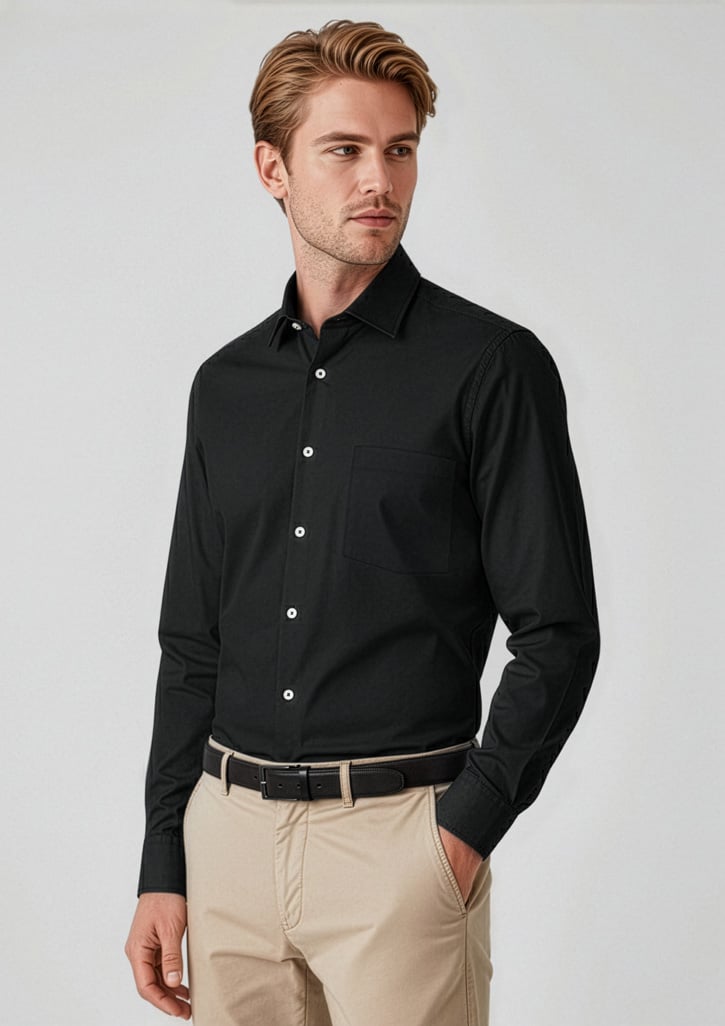 Charlie Mens Classic Fit Long Sleeve Shirt
