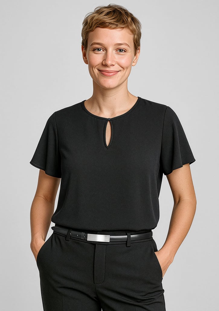 Vienna Womens Short Sleeve Blouse