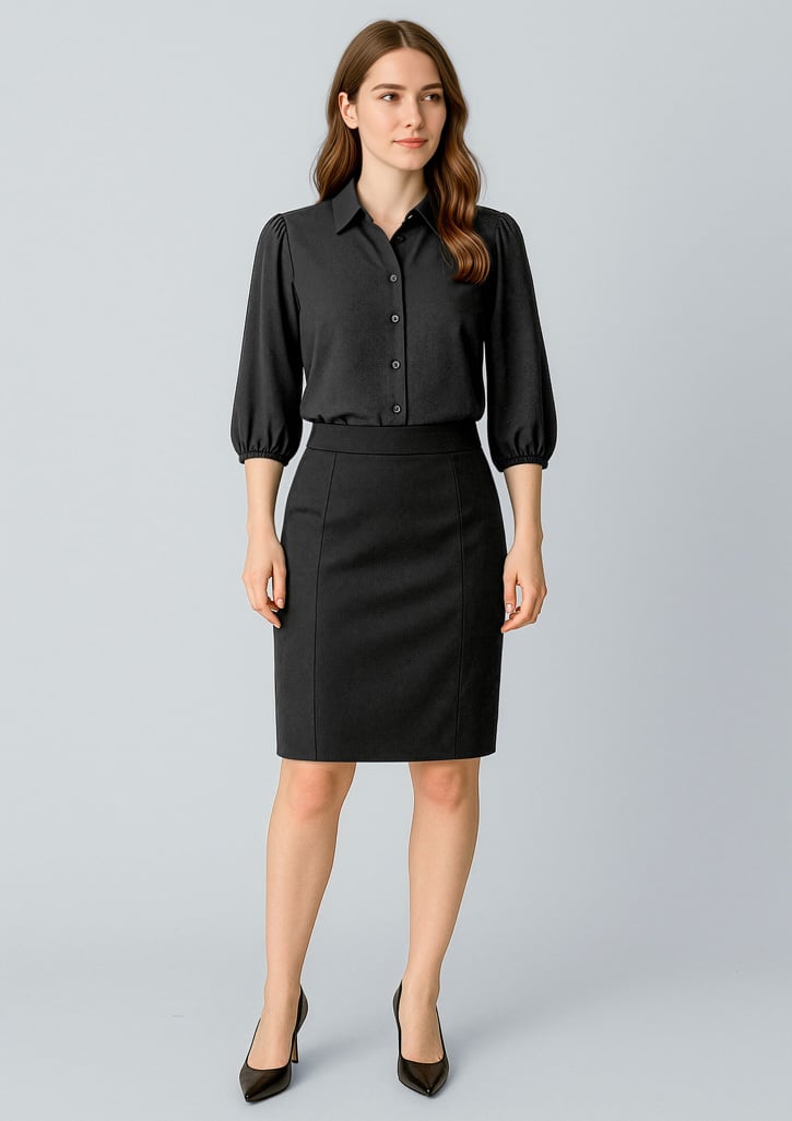 Cool Stretch Womens Mid-waist Pencil Skirt