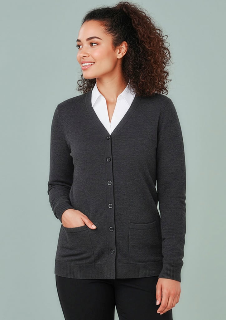 Button Front Womens Knit Cardigan