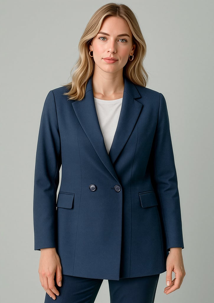 Renew Womens Double Breasted Longline Jacket