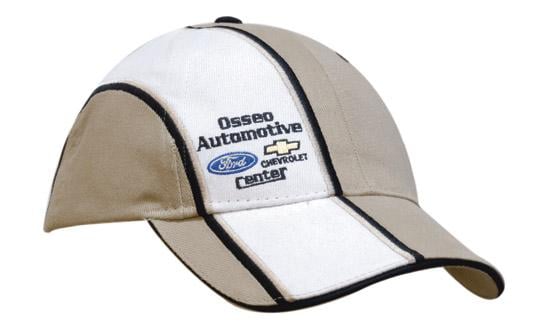 Brushed Heavy Cotton with Sandwich Peak & Crown Indent and Embroidery Stripes
