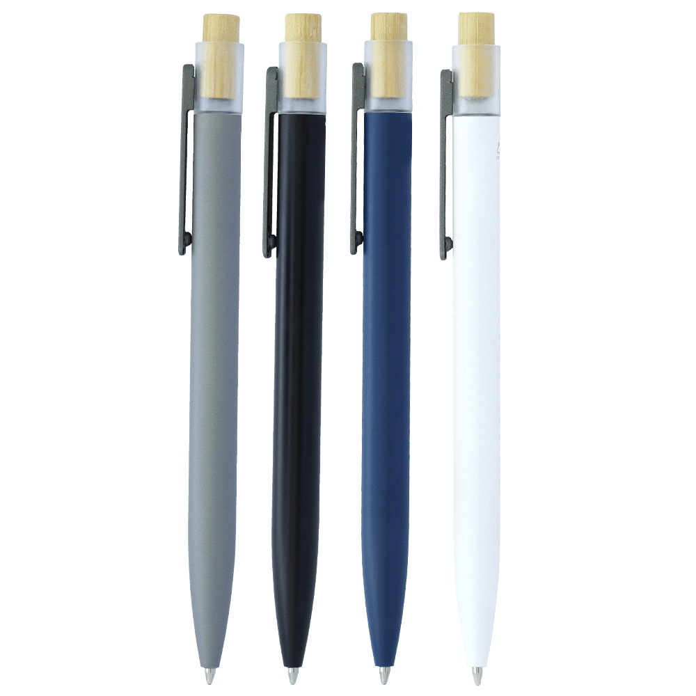 Recycled Aluminium Pen w/ Bamboo Clicker