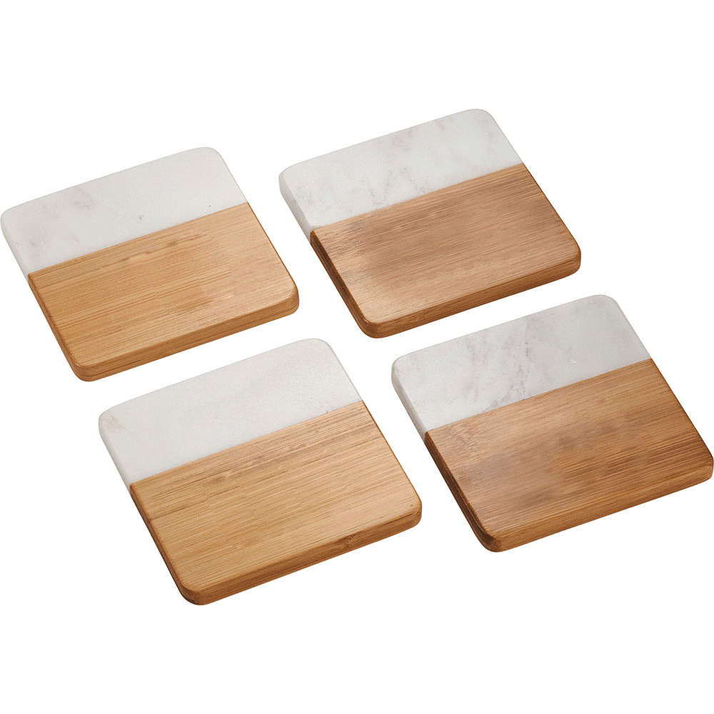 Marble & Bamboo Coaster