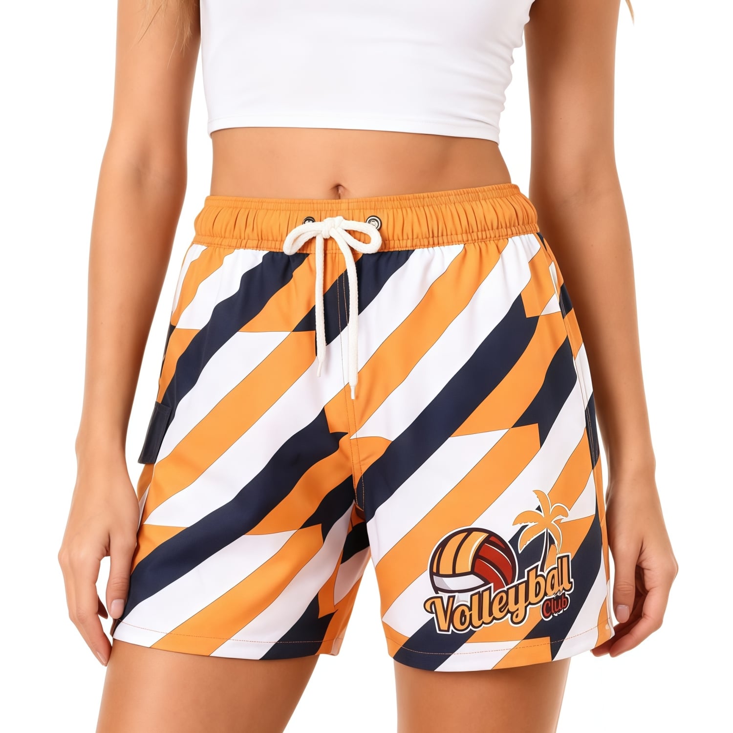 Women's Polyester Spandex Sublimated Board Shorts With Drawstring and Pocket