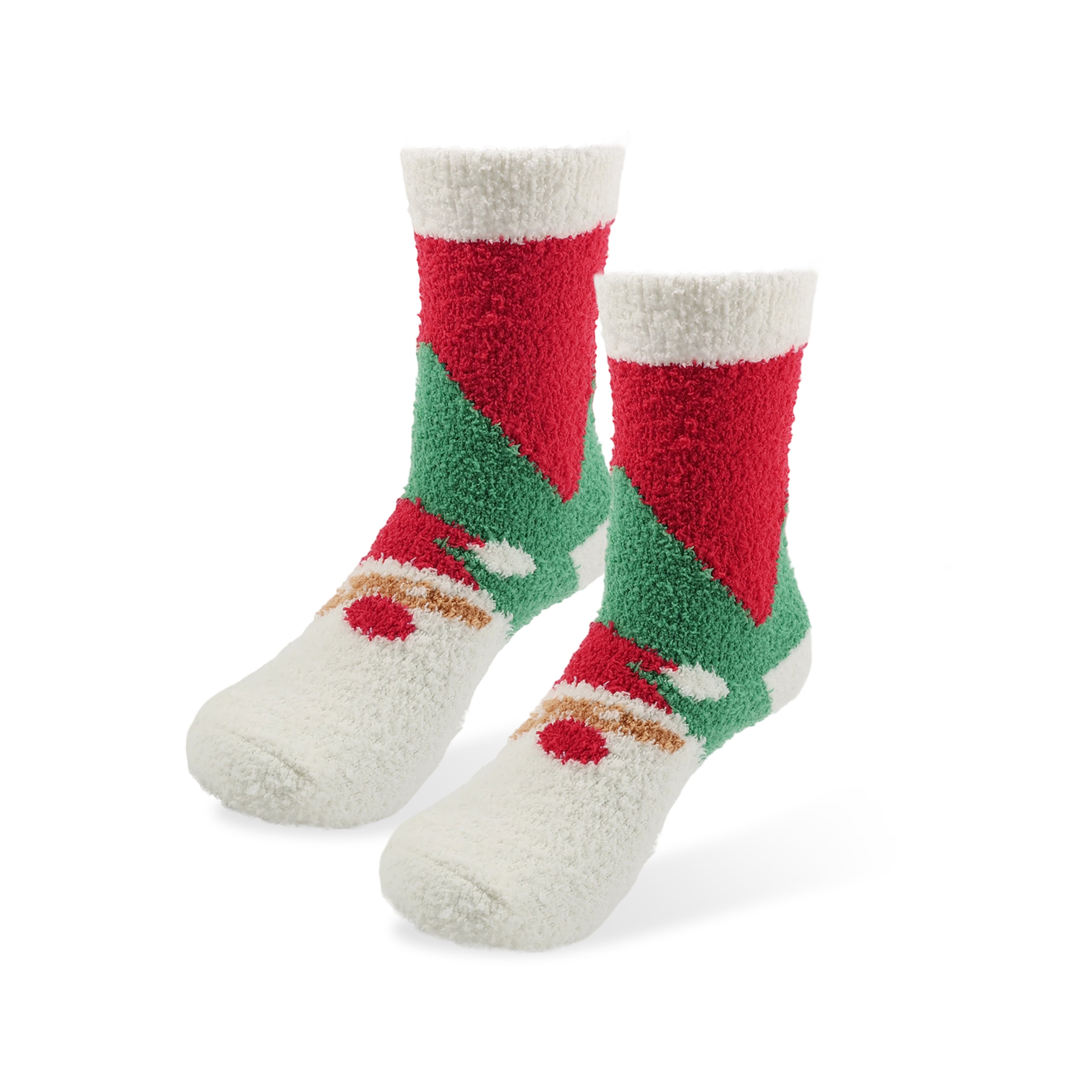 Crew Custom Pattern Coral Fleece Socks