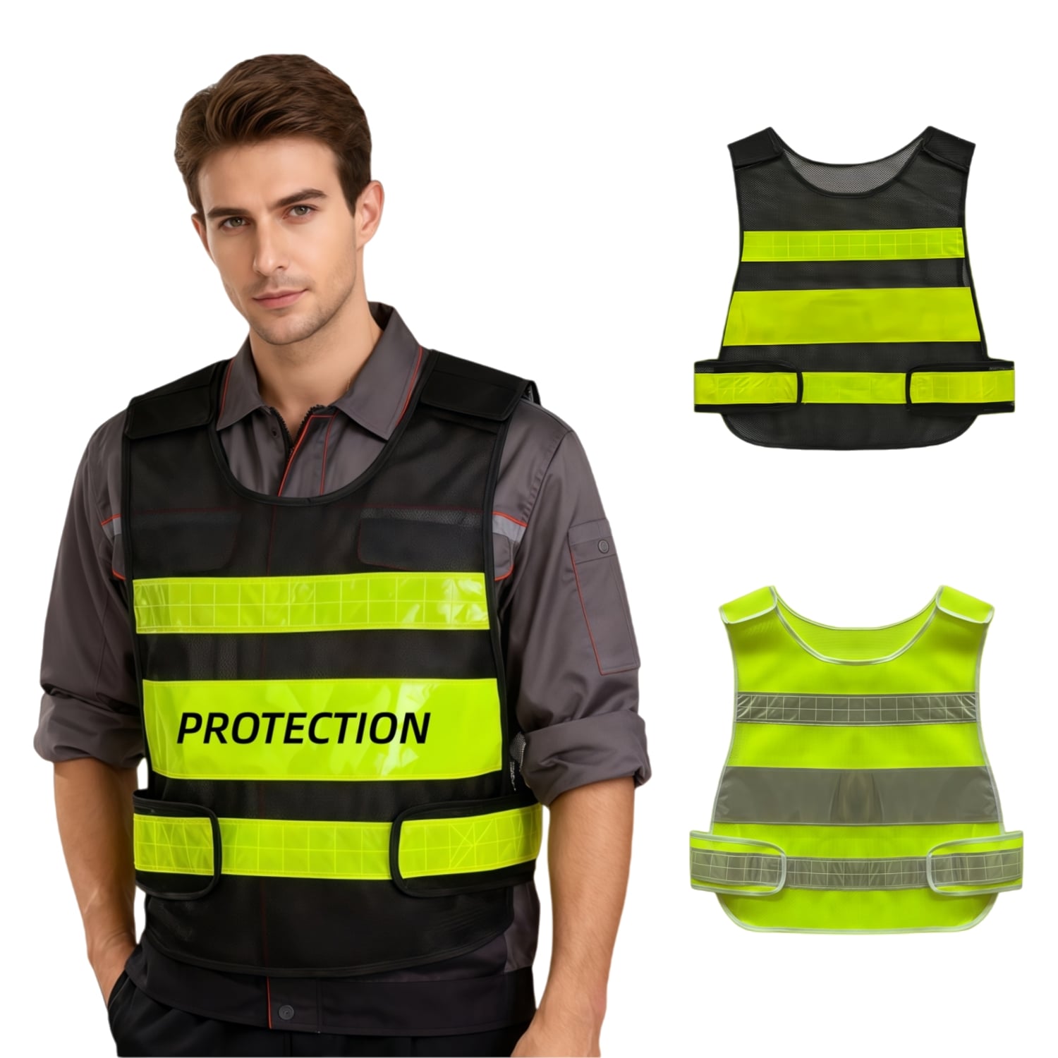 Gourd Shape Hi-Vis Reflective Adjustable Safety Vest