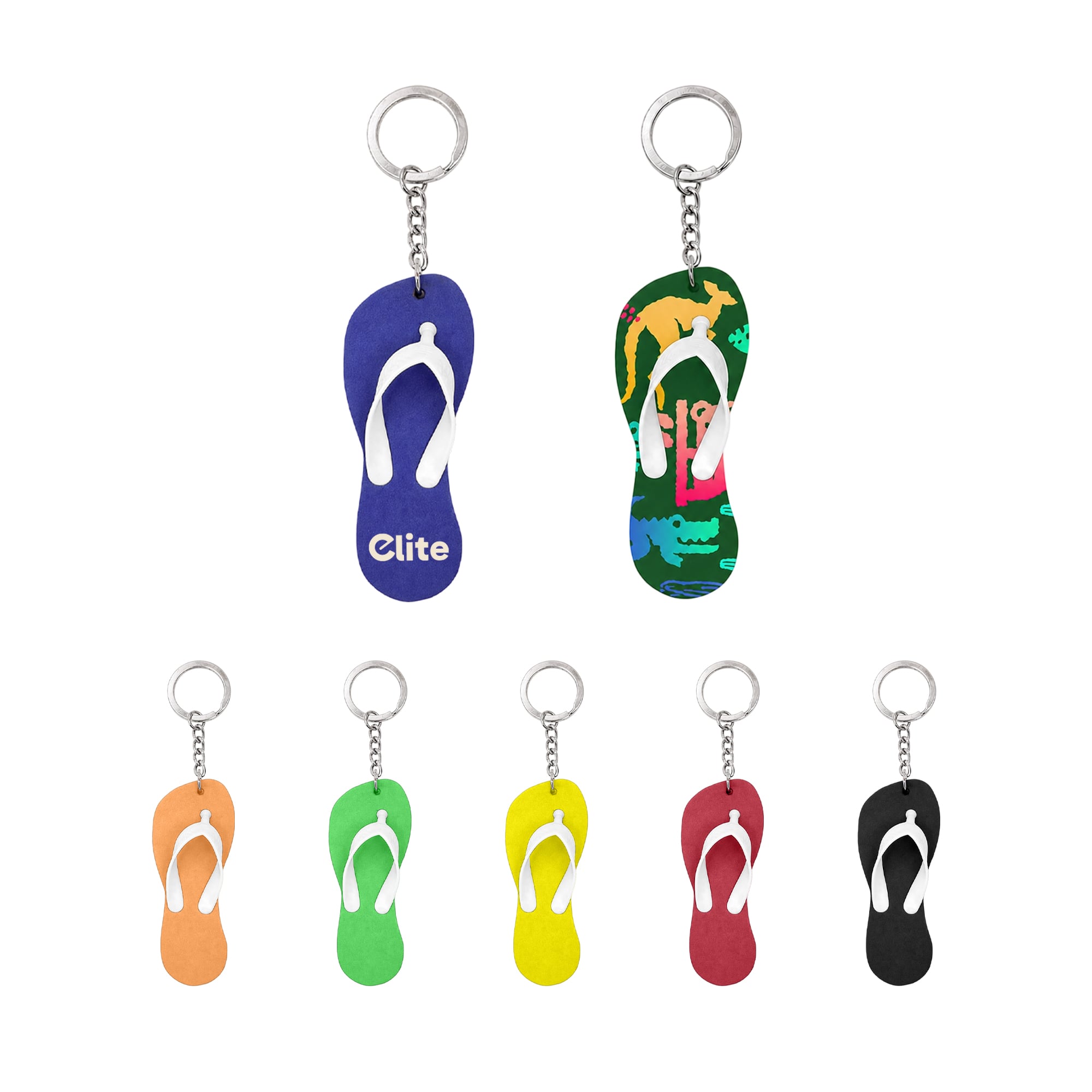 Thongs Shape EVA Keychain