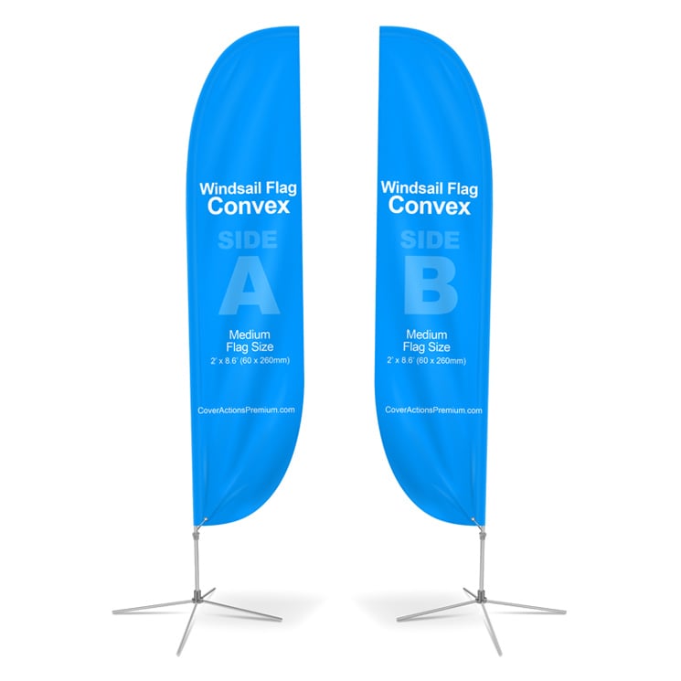 Large(80.5*400cm) Convex Feather Banners 15ft