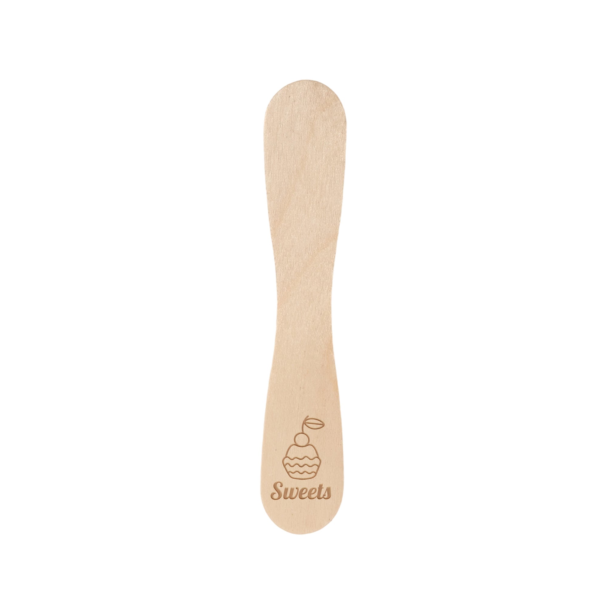 Pack of 100 Wooden Ice Cream Spoons Sticks