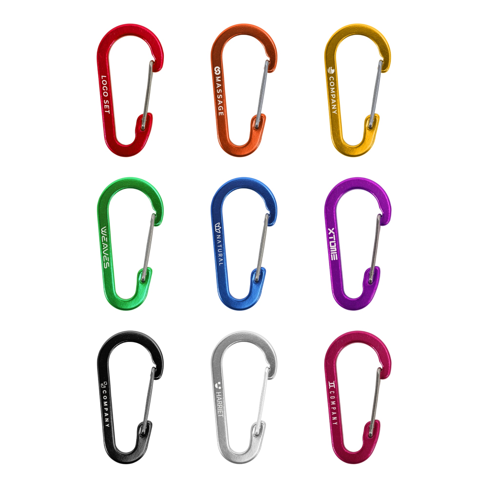 D Type Aluminium Alloy Carabiner Hooks