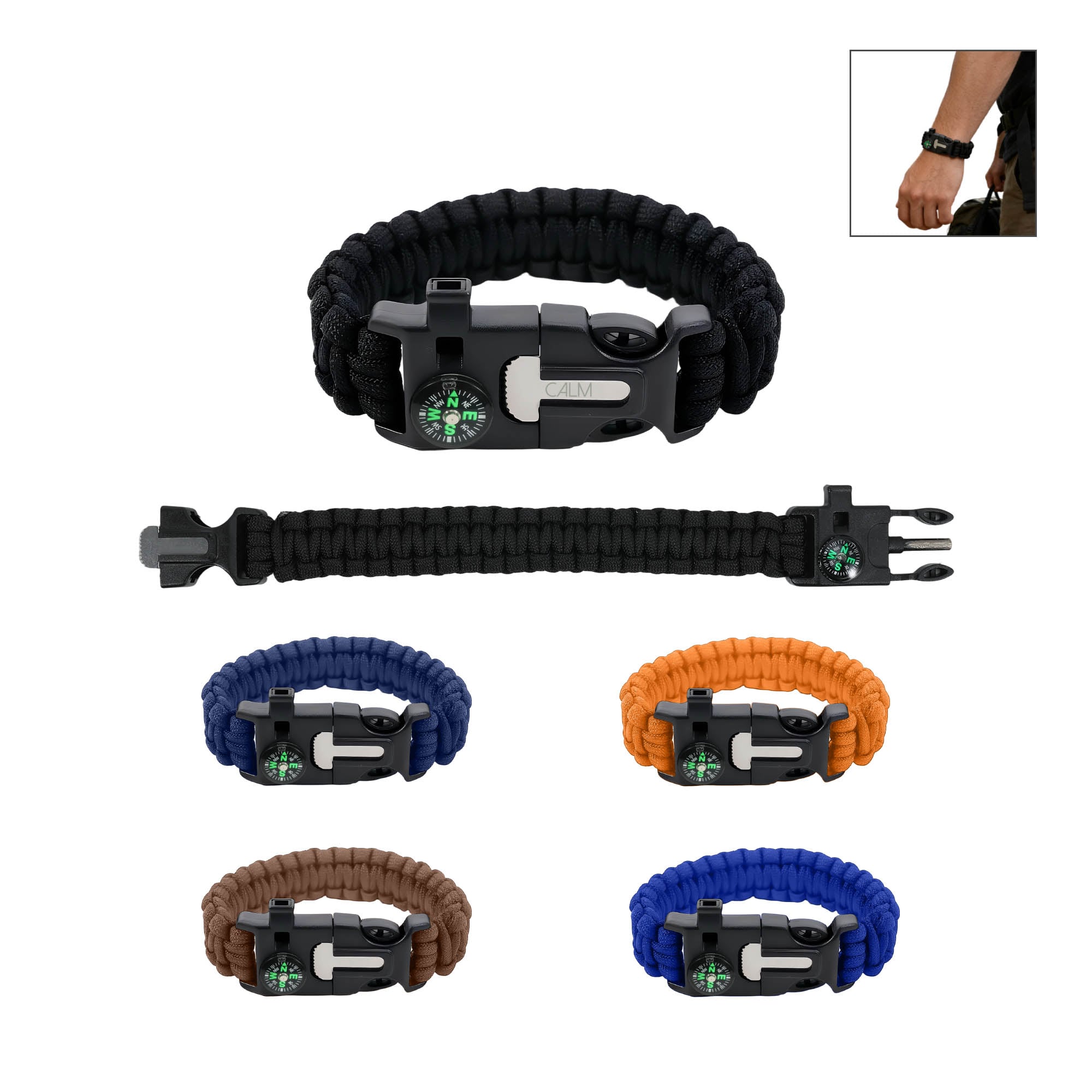 5 in 1 Survival Bracelet