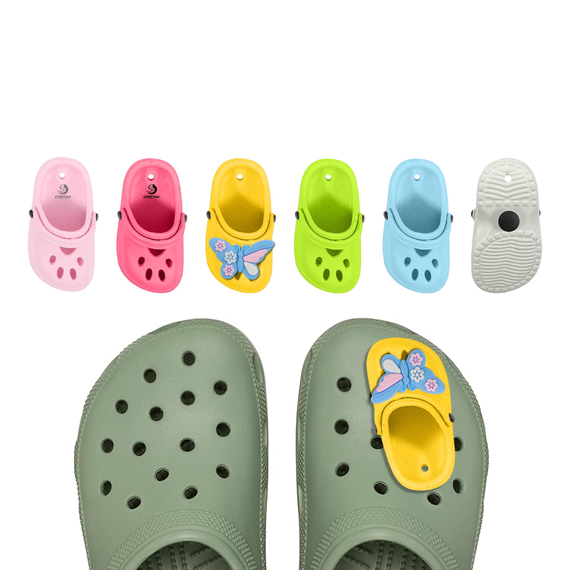 Paw Clog Shoe Shaped Charms