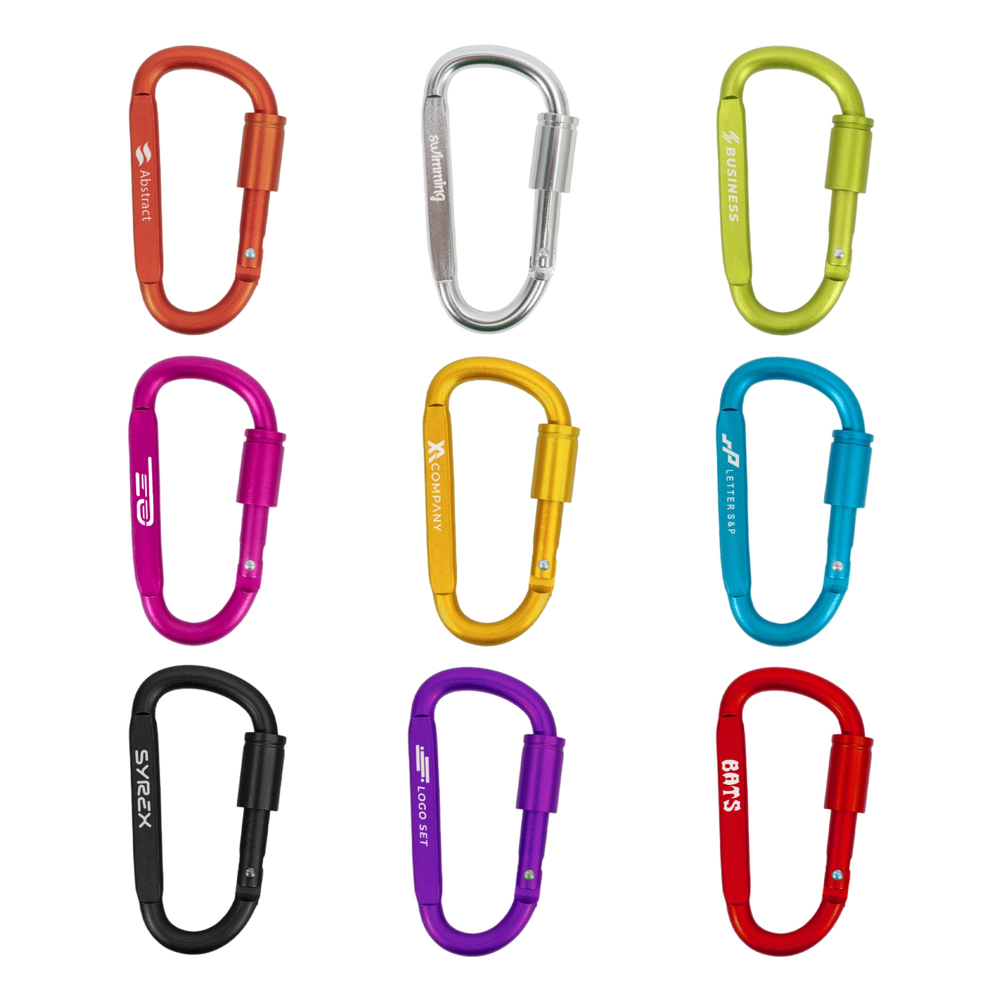 Custom D Shape Camping Carabiner
