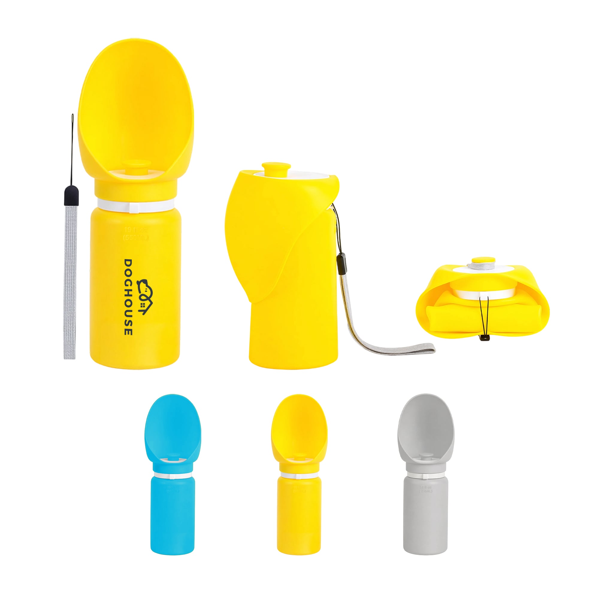 550ml Leaf Bowl Collapsible Dog Water Bottle