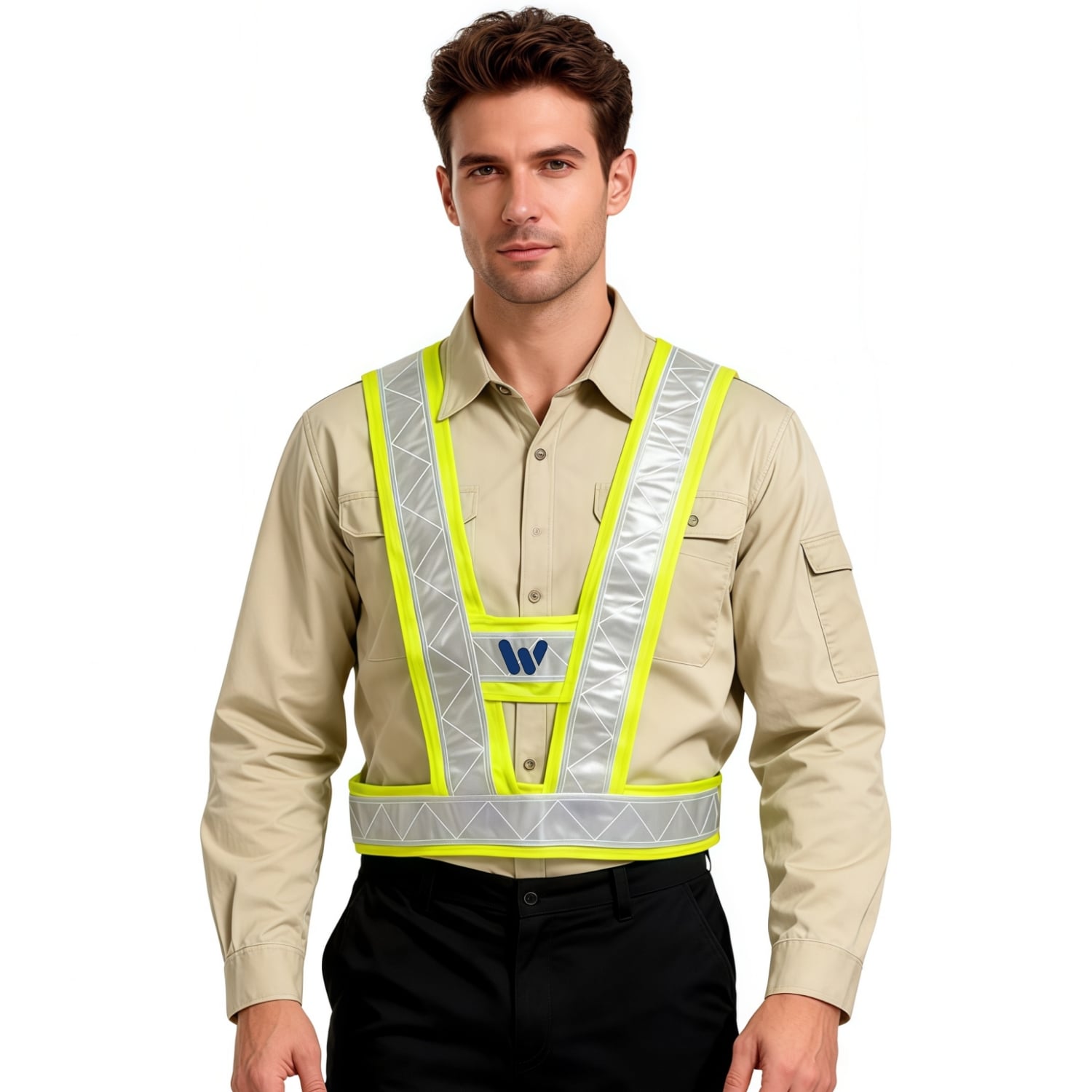V-Shape Hi-Vis Reflective Adjustable Safety Vest